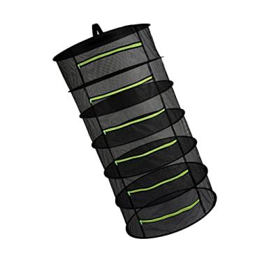 Imagem de Rack de Secagem de Plantas, Malha Respirável Ervas Multilayer Secador de 8 Camadas Dobráveis ​​Malha Pendurada na Rede de Secador Com Zíperes para Sementes Flores Brotações
