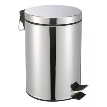 Imagem de Cesta De Lixo Banheiro Lixeira Metal Inox 3l Com Pedal Luxo - Zhejiang