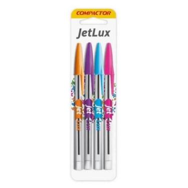 Imagem de Caneta Colorida Jetlux 1.0mm Kit Com 4 Cores - Compactor