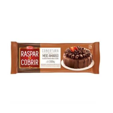 Imagem de Chocolate em Barra Raspar E Cobrir Meio Amargo Harald 2,1kg