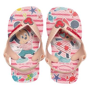 Imagem de Chinelo Infantil New Baby Disney Classics Havaianas, Rosa, Vermelho, 2