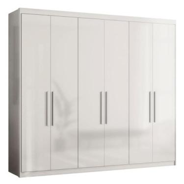 Imagem de Guarda Roupa Venice Casal Quarto com 6 Portas e 4 Gavetas - Demóbile, 