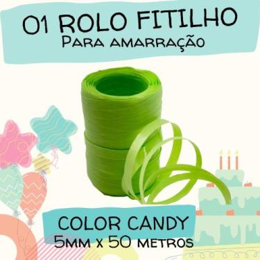 Imagem de Fitilho Rolo Color Candy para Embalagens e Presentes  Prático e Versát