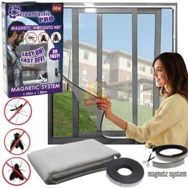 Imagem de kit 4 Super Tela micro rede Mosquiteiro Janela Inseto+ Fita - Magnetic