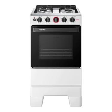 Imagem de Fogão de Piso 4 Bocas Esmaltec F4IAB Ideal Super Mesa em Aço Inox, Acendimento Automático, Branco, Bivolt