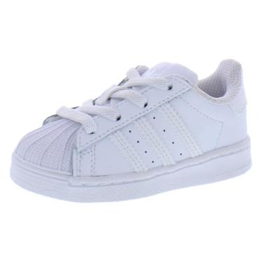 Imagem de adidas Performance Superstar 2 CF I Tênis de basquete moderno, branco/branco central., 5 Toddler