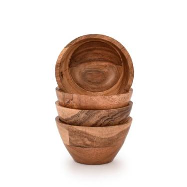 Imagem de Conjunto de tigelas Kaizen perfeito para porções individuais, saladas, lanches e sobremesas, molho, nozes, doces e mais (conjunto de 4) (8,9 cm x 3,7 cm x 5 cm)