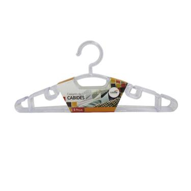 Imagem de Cabides Casita Kit 100 Unidades Acrilico Transparente Grosso