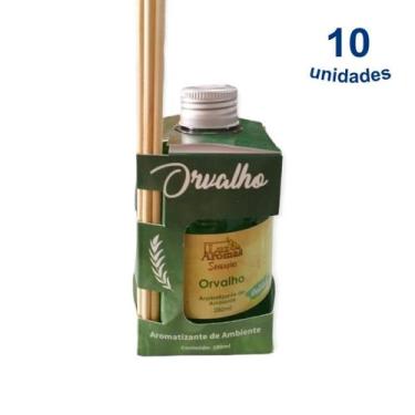 Imagem de Kit 10 Aromatizador de Ambiente Orvalho 280ml Difusor Vareta Senalândi