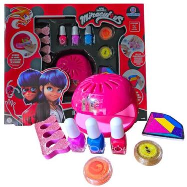 Imagem de Manicure infantil seguro ladybug esmaltes atóxicos polibrinq