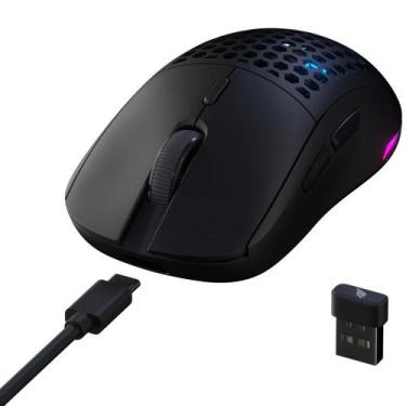 Imagem de Mouse gamer sem fio fallen pantera pro wireless preto - mo-fn-pa-pro-w