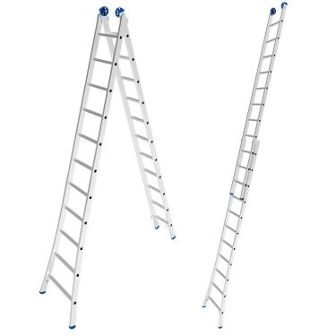 Imagem de Escada de Alumínio Extensiva 2 x 11 Degraus 3,37 x 5,61 Metros MOR