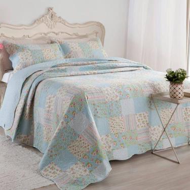 Imagem de Kit Cobre Leito Colcha Mix Queen Estampado 3 Peças - Karina