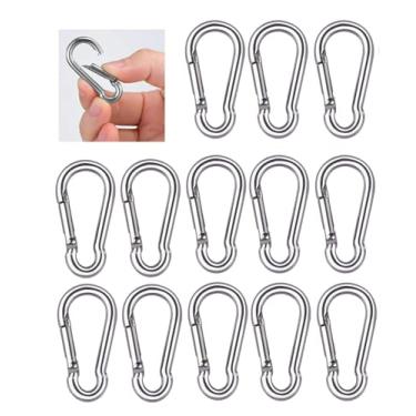 Imagem de Groumh 20 Peças De Mosquetão Pequeno Ciip, Mini Mosquetões 1,57 Polegadas, Mola M4 Resistente, Com Trava Para Escalada, Caminhada, Acampamento E Pesca (M4-1,57 Polegadas)