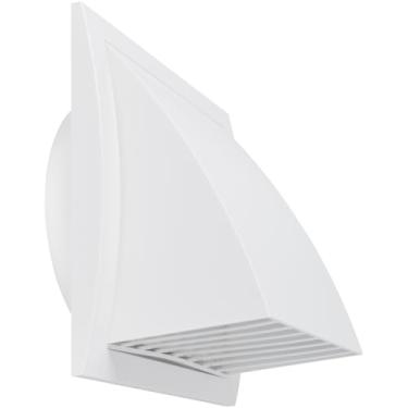 Imagem de Ventilação do exaustor de 15 cm com capa de chuva, branca, interna e externa, capa de duto de exaustão HVAC, tampa de exaustão (15 cm, branca)