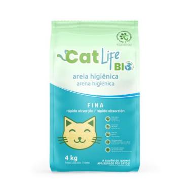 Imagem de Areia Biodegradável Cat Life Bio Fina 4 Kg - Absorção Rápida - Green L