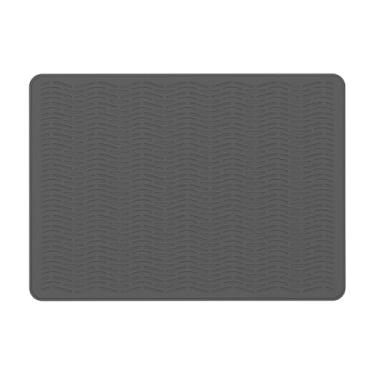 Imagem de DimyFew Capa superior de capa de vidro protetor de cooktop multiuso forno forno pesado tampa de prato de secagem tapete, Grão de Onda Cinza