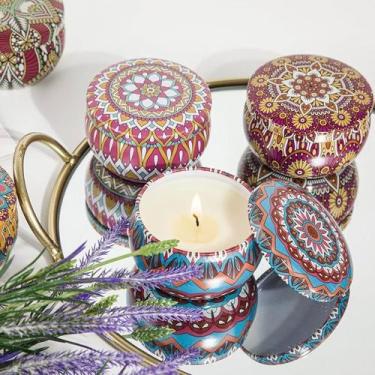 Imagem de Super Velas Perfumadas Lata Mandala Cera Coco Vintage Várias - Sweet H