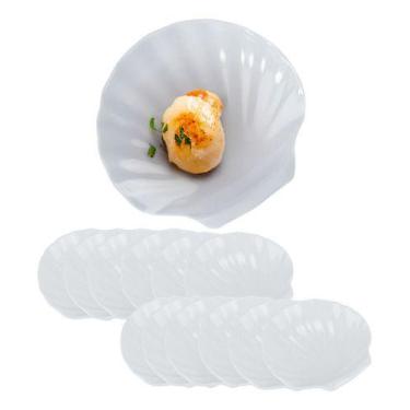 Imagem de 12 Conchas Casquinha Siri Melamina Profissional Gourmet Mix