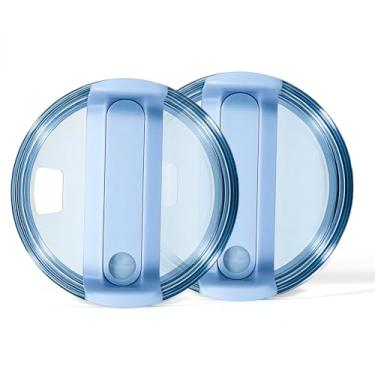 Imagem de Tampa de copo de substituição de 1,134 g para copo Stanley, pacote com 2 tampas de substituição adequadas para copo de viagem Stanley, capas para copos Stanley, acessórios para lava-louças