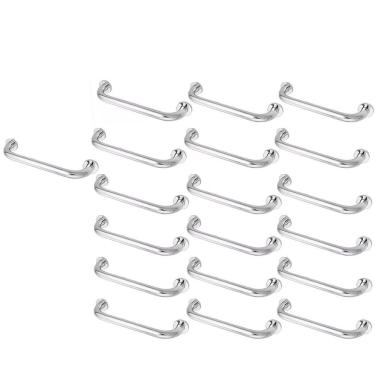 Imagem de Barra Alça De Apoio Kit 19 Uni Aço Inox 30cm Acessibilidade Cadeirante Gestante Idoso Segurança