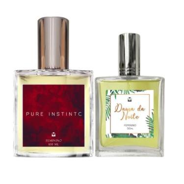 Imagem de Kit Perfume Fem. Pure Instinct 100Ml + Dama Da Noite 50Ml - Essência D