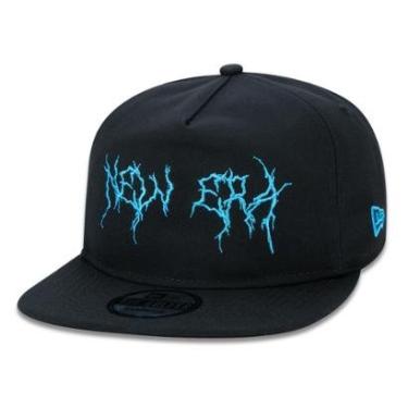 Imagem de BONE THE GOLFER SN UPSIDE DOWN DARK BLK ABA CURVA SNAPBACK PRETO/AZUL NEW ERA-Masculino