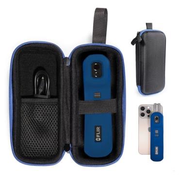 Imagem de CaseSack Capa Para Câmera Termográfica Flir One Edge Pro Wireless 160 × 120 Ir, Também Compatível Com Câmeras 80/60 (Preta Zíper Azul)