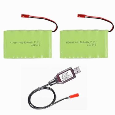 Imagem de CBB Pacote De Bateria 7,2 V 1800 Mah Com Plugue Jst Aa Nimh Recarregável Para Escavadeira Brinquedo Rc