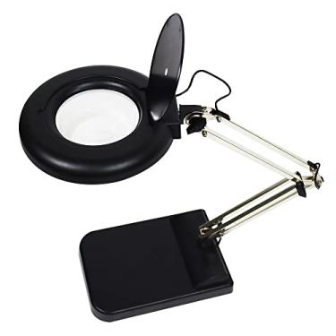 Imagem de INTBUYING Lupa De 110V 30X Amplificação Luz Led Do Dia Brilhante Preto Lâmpada Mesa Ajustável 12W Para Leitura Trabalho Artesanato Bancada