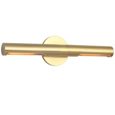 Imagem de Pirxxiy Luminárias De Latão Com 2 Luzes Para Banheiro, Arandela Parede Moderna Cúpula Metal, Iluminação Arandelas, Decoração Quarto, Espelho, Sala Estar, Corredor