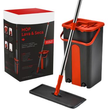 Imagem de Mop Lava E Seca Microfibra Balde 5Lt Alça Removivel Pt/Vm Powermaid