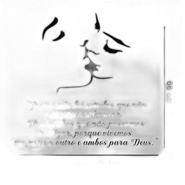 Imagem de Adesivo De Parede Casal Se Beijando Atenção As Medidas