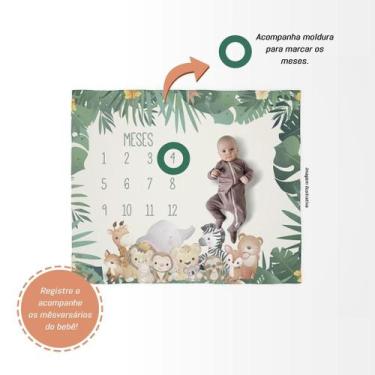 Imagem de Tapete Cenário para fotos Mesversário Zoológico 1,25mx1,45m - PRESENTE