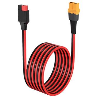 Imagem de ELFCULB Adaptador XT60 para Anderson, 12AWG XT60 fêmea para cabo conector Anderson para bateria RC estação de energia solar portátil e painel solar (3 m)