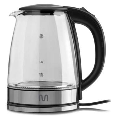 Imagem de Chaleira Eletrica 1.8L Multilaser 1500W Jarra Vidro Prata 127V