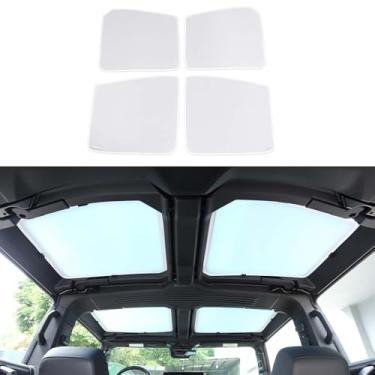 Imagem de Yinanlutos Protetor solar de teto solar malha respirável compatível com GMC Hummer EV Pickup 2022-2025 acessórios atualizado sombra de teto solar malha respirável manter refrigerador de carro 4 peças