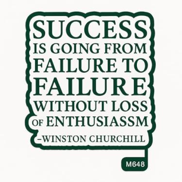 Imagem de Adesivo Notebook 'O sucesso é ir de fracasso em fracasso sem perder o entusiasmo' - Winston Churchill