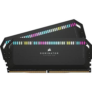 Imagem de CORSAIR DOMINATOR PLATINUM RGB DDR5 RAM 32GB (2x16GB) 6000MHz CL30 Intel XMP iCUE Memória de computador compatível - Preto (CMT32GX5M2B6000C30)