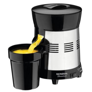 Imagem de Espremedor de Frutas Turbo Premium 250W E-10 Mondial, Preto e Inox, Bi