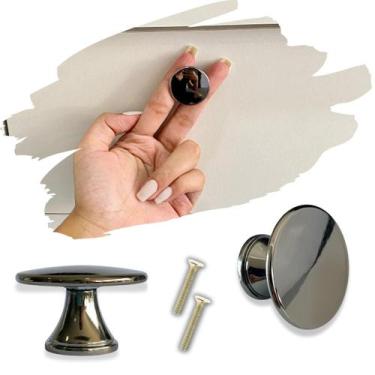 Imagem de Kit 6 Puxador De Gaveta E Armário Redondo Em Metal / Premium - Compras