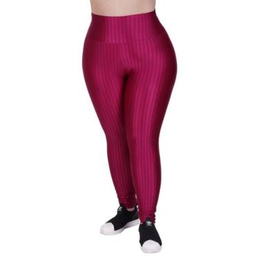 Imagem de Calça Plus Size de Academia Moda Fitness Feminina Legging 3D Cintura A