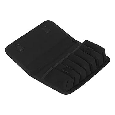 Imagem de Bolsa de armazenamento de gaita de 10 furos com 7 suportes, estojo preto portátil Eva à prova de choque para amantes de gaita