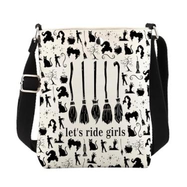 Imagem de Bolsa tiracolo de bruxa, vassoura voadora, presente de Halloween, vassoura, mágica, filme, bolsa transversal com alça ajustável, Bolsa C para vassouras