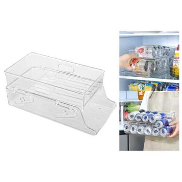 Imagem de Organizador Geladeira Porta 12 Latas Dispenser Suporte - MHR