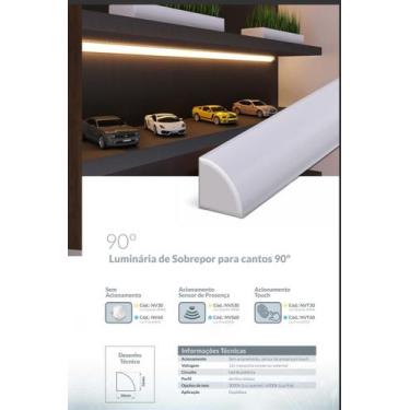 Imagem de Perfil difusor barra 3 metros 90 graus leitoso - Perfi Light