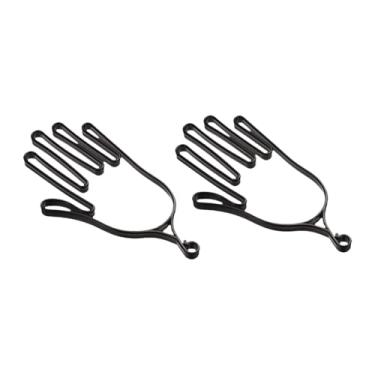 Imagem de kowaku 2x Suporte para luvas de golfe, suporte para maca, acessórios, ferramenta, portátil para luvas de golfe para homens e mulheres, manutenção esportiva, Preto