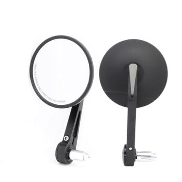 Imagem de E24 mark Espelhos de extremidade de barra de motocicleta redondos, espelhos retrovisores de guidão de alumínio CNC 7/20.3 cm 22 mm espelho lateral retrovisor universal adequado para motocicletas
