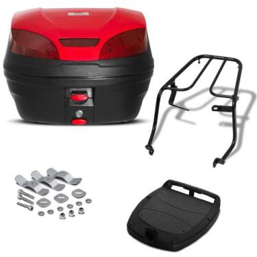 Imagem de Bau 30 Litros Pro Tork Smartbox 3 + Bagageiro Xtz 250 Lander, VERMELHO