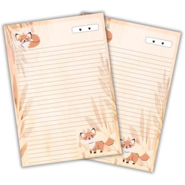 Imagem de Refil de fichário 80 folhas universitário raposa decorada pautada
